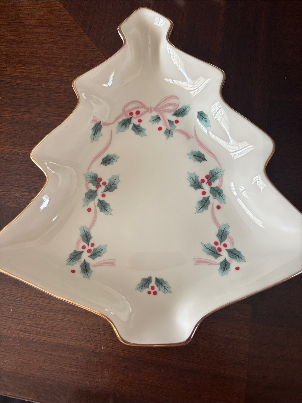 Mikasa Ribbon Holly Fine China Dish